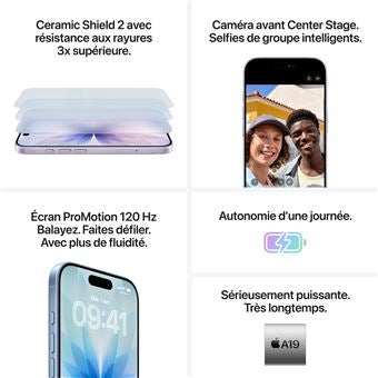 Apple iPhone 17 6,3" 5G Double SIM 256 Go