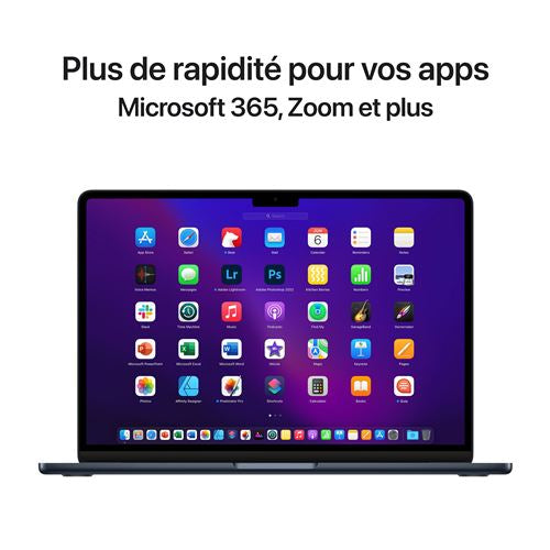 Apple MacBook Air 13" 256 Go SSD 16 Go RAM Puce M2 CPU 8 Cœurs