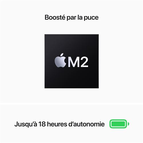 Apple MacBook Air 13" 256 Go SSD 16 Go RAM Puce M2 CPU 8 Cœurs